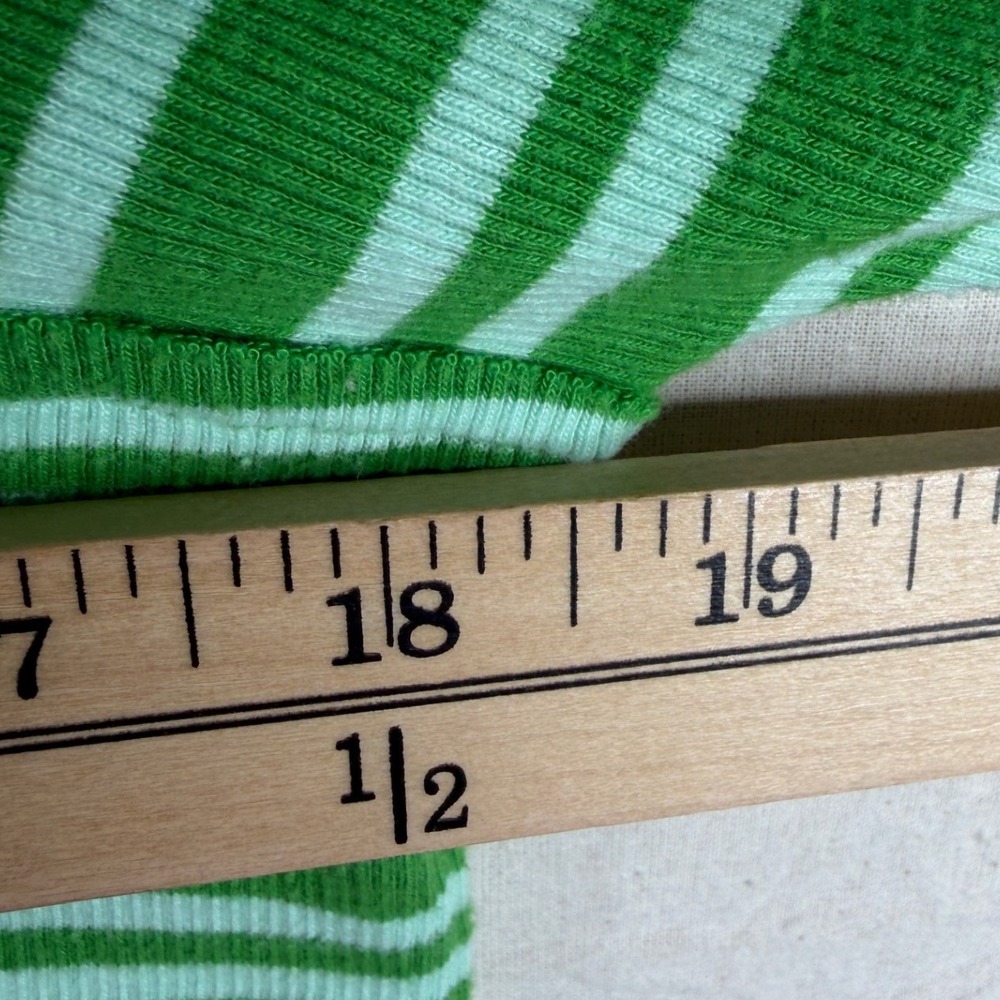 Anthropologie Maeve Striped Long Sleeve Sweatshirt size X-Small Green/Blue‎ - Picture 5 of 6